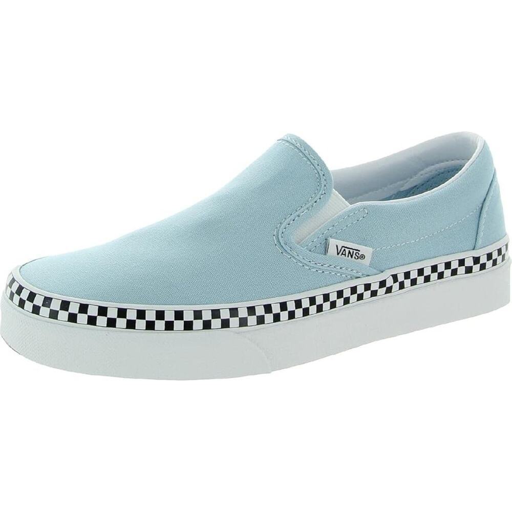 NWT Vans Mens Classic Canvas Slip-on Skate Shoes, Blue-Sz 4.5 Medium (D)